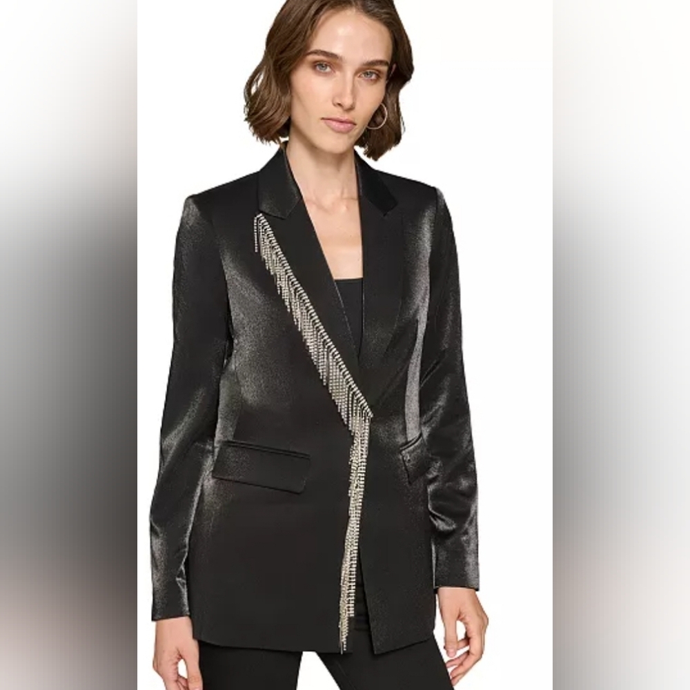 KARL LAGERFELD PARISWomen's Rhinestone Trim Blazer